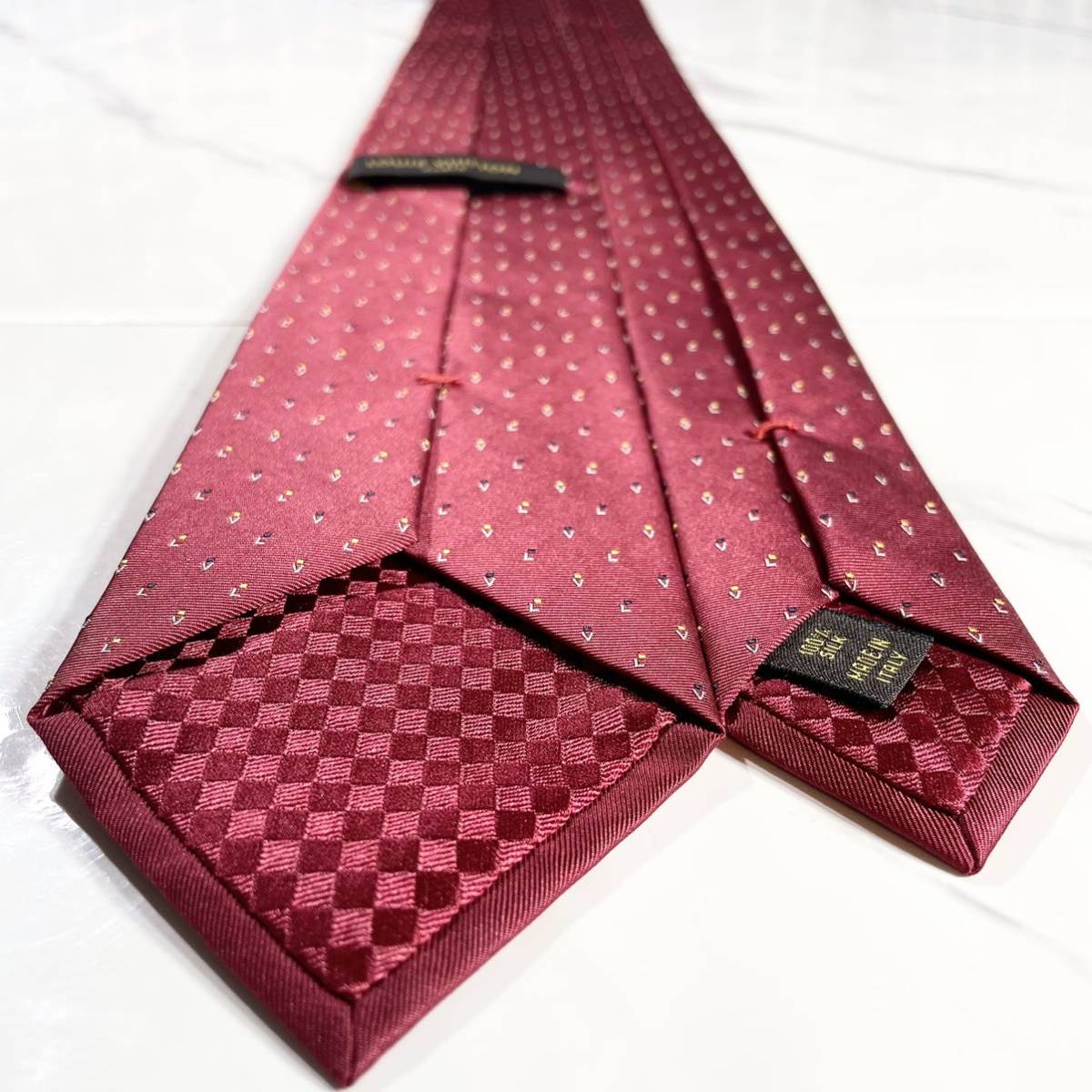 極美品 ネクタイ LOUIS VUITTON LV モノグラム ドット柄 シルク100