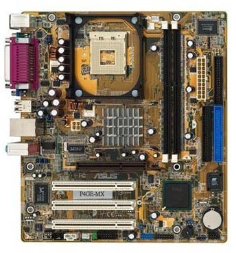 ASUS P4GE-MX マザーボード Intel 845GE Socket 478 Pentium4,Celeron D,Celeron4,Prescott 対応 MicroATX DDR_画像1