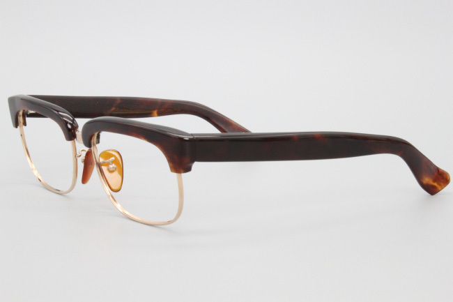 [ rare * unused goods ] tortoise shell tortoise shell large size Vintage salmon to glasses frame 56*18 145 made in Japan 