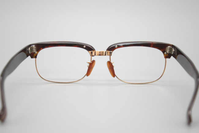 [ rare * unused goods ] tortoise shell tortoise shell large size Vintage salmon to glasses frame 56*18 145 made in Japan 