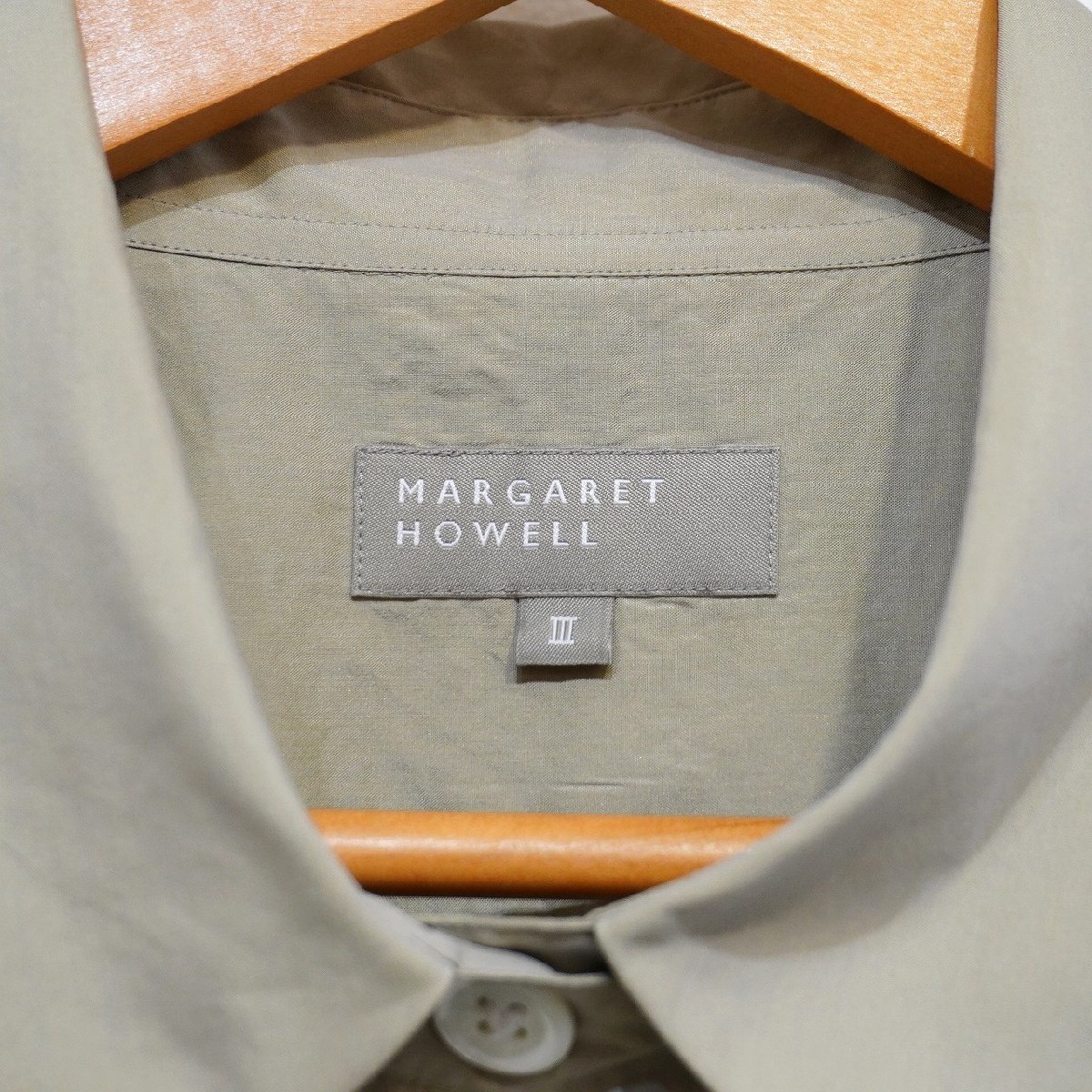 MARGARET HOWELL (Ⅲ)　21ss シルク混シャツ　WASHED COTTON SILK 5781153013 マーガレットハウエル レディース H3-31_画像5