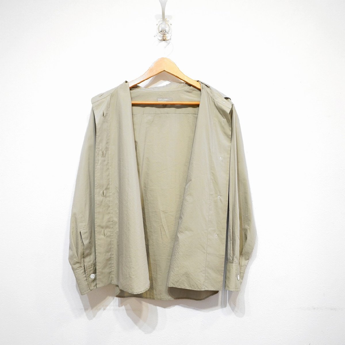 MARGARET HOWELL (Ⅲ)　21ss シルク混シャツ　WASHED COTTON SILK 5781153013 マーガレットハウエル レディース H3-31_画像3