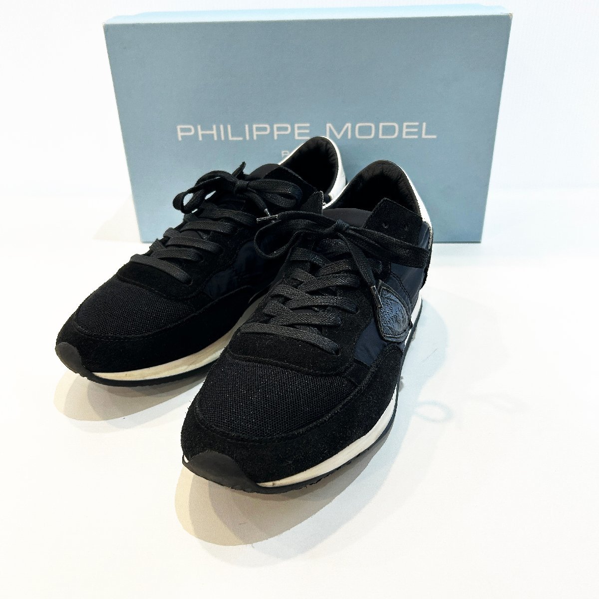 PHILIPPE MODEL フィリップ モデル PM-TRLI 44056-70 黒 ブラック スニーカー ローカット 40 Hs3-64