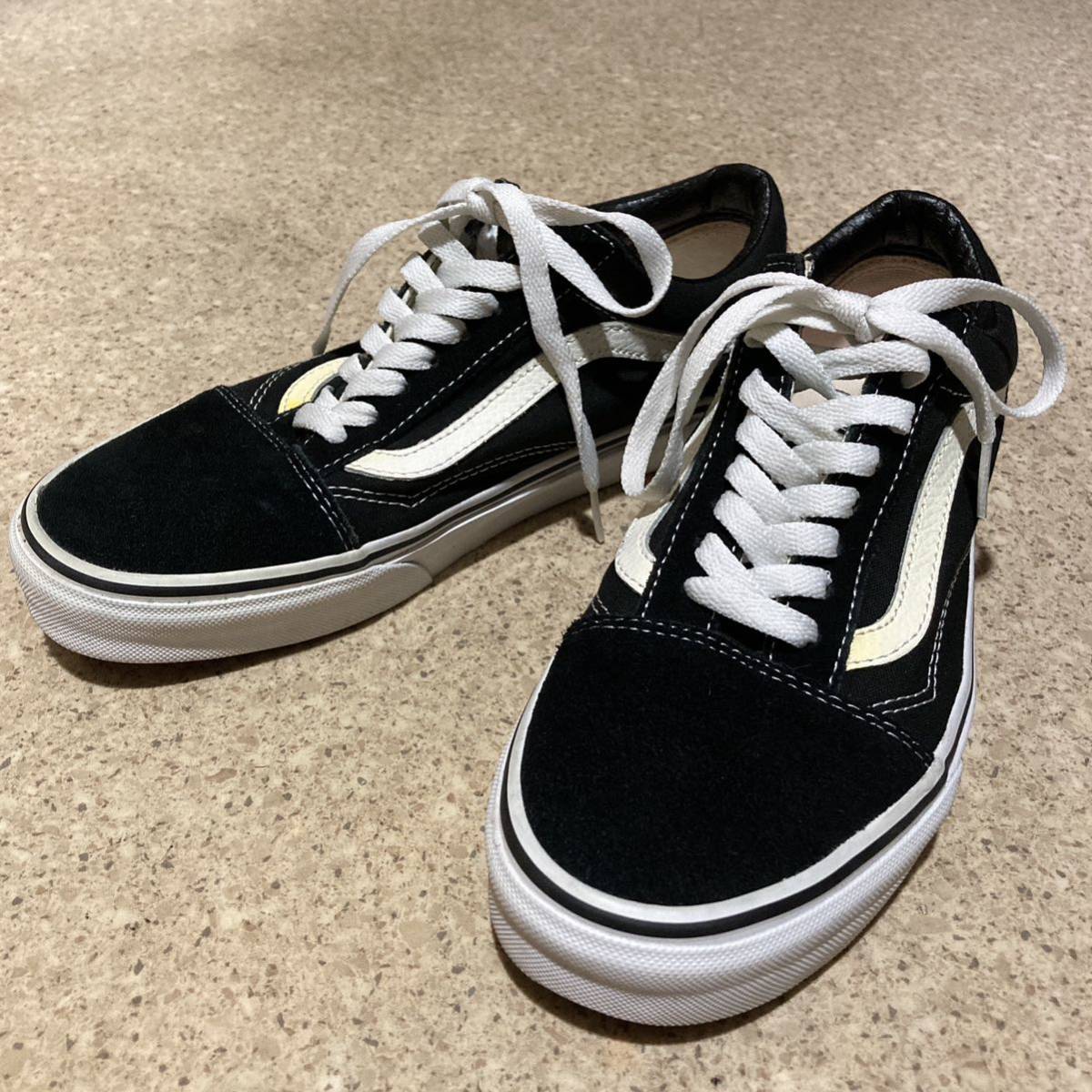 VANS バンズ old skool オールドスクール ブラック／ホワイト 25_画像1