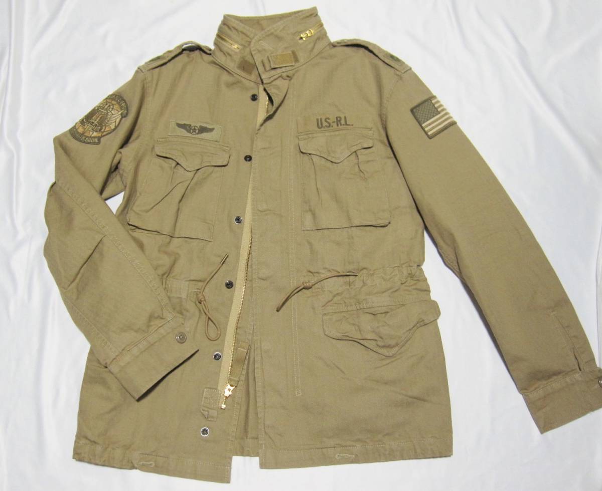 新品 POLO RALPH LAUREN ポロ ラルフローレン 国内正規店品 M-65 ミリタリーフィールドジャケット L-M (US S) 未使用 カーキ_画像2