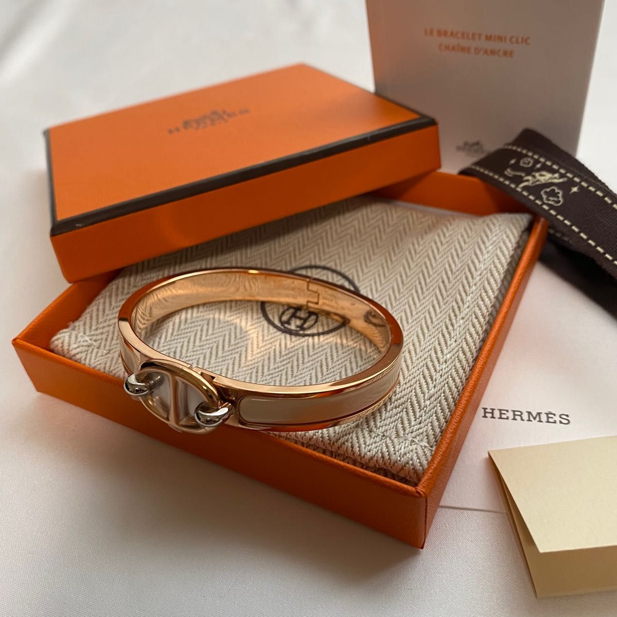 HERMES エルメス ブレスレット《ミニ・クリック/シェーヌダンクル