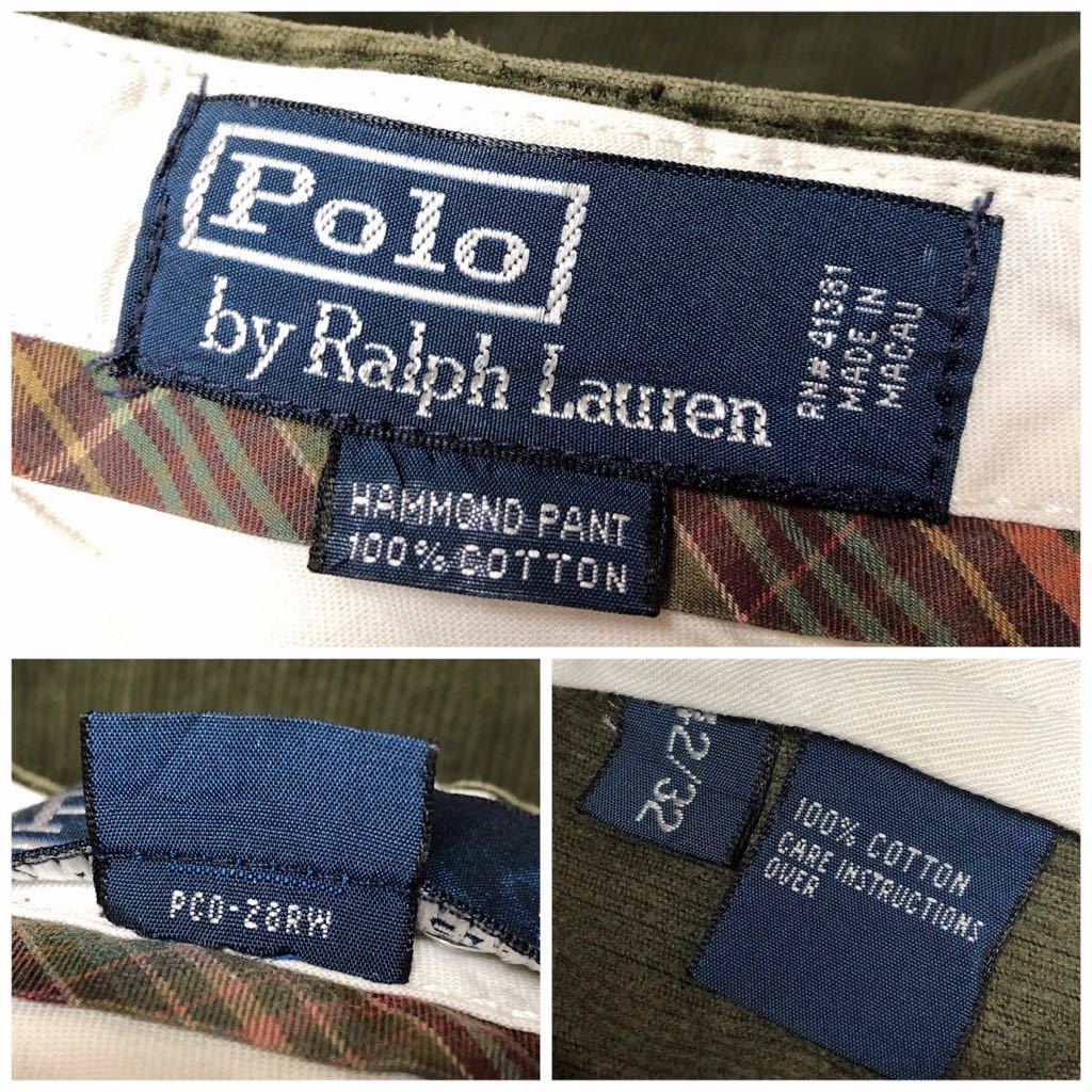 90's◇Polo by Ralph Lauren /ポロ ラルフローレン メンズ 42/32 大きいサイズ ロングパンツ コーデュロイパンツ ボトムス カーキ USA古着_画像8