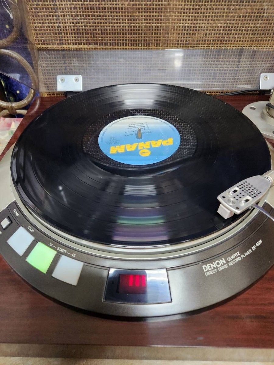 レストア超美品!新品カートリッジ付!DENONレコードプレーヤーDP-55M