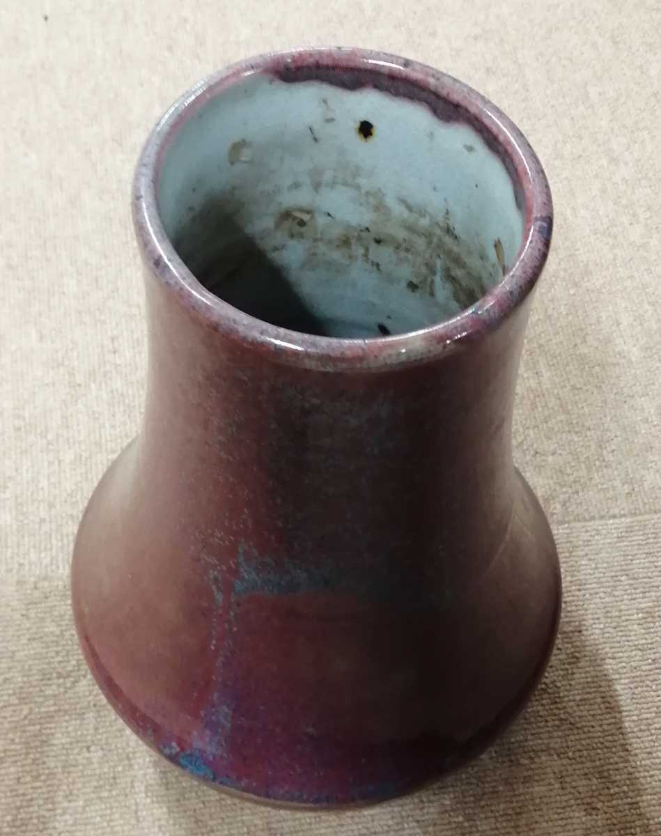清時代 清代 紅釉 赤釉 花瓶 箱 時代保証 本物保証_画像5