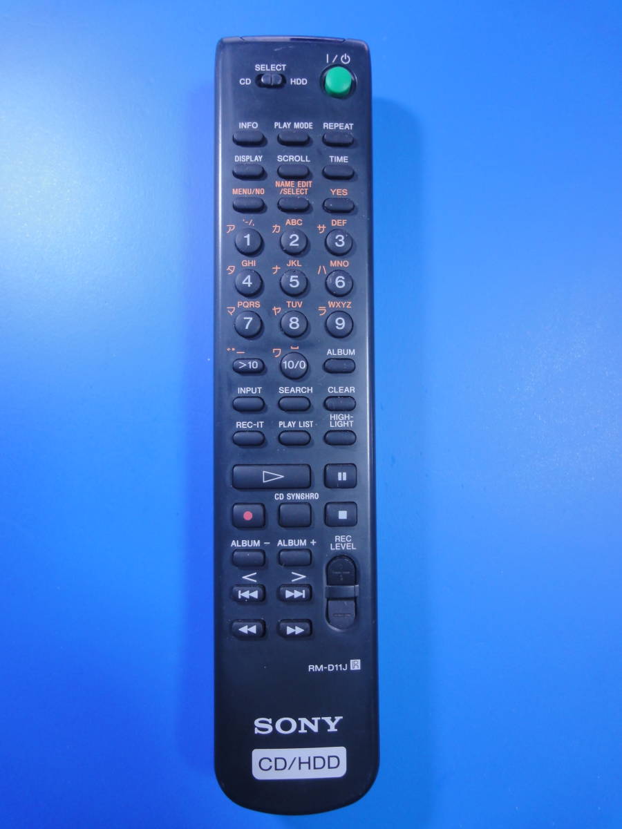 C-1-1 除菌済SONY ソニーRM-D11J オーディオリモコン赤外線発光確認済