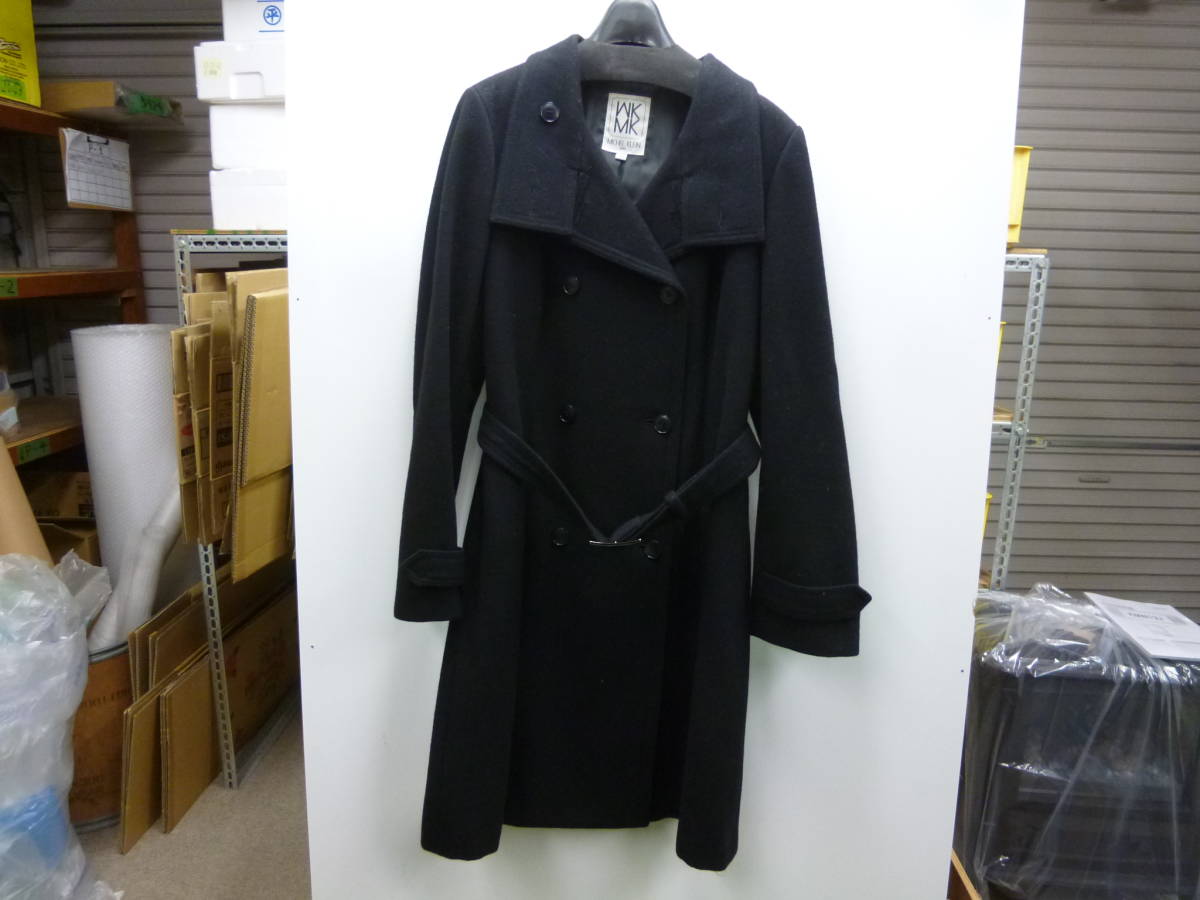 [7056]MICHEL KLEIN пальто чёрный большой размер 44 размер 