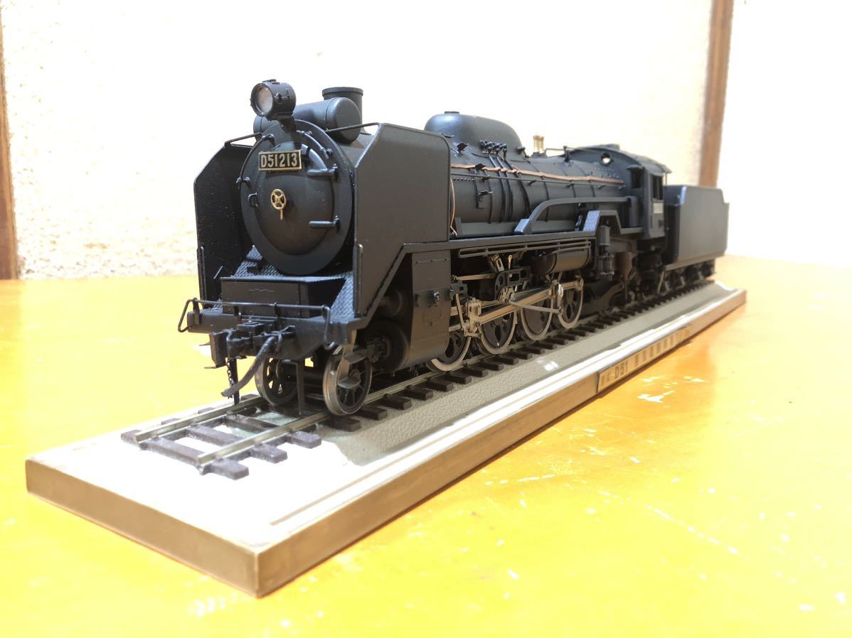 D51 蒸気機関車模型 1/42 ケース付き 完成品 / 鉄道模型 天賞堂 金属製