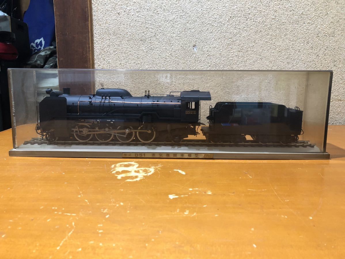 D51 蒸気機関車模型 1/42 ケース付き 完成品 / 鉄道模型 天賞堂 金属製