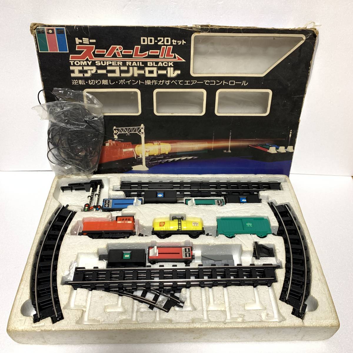 TOMY トミー スーパーレール エアーコントロール DD-20セット 電車 鉄道 昭和レトロ 当時物 おもちゃ 玩具 現状品