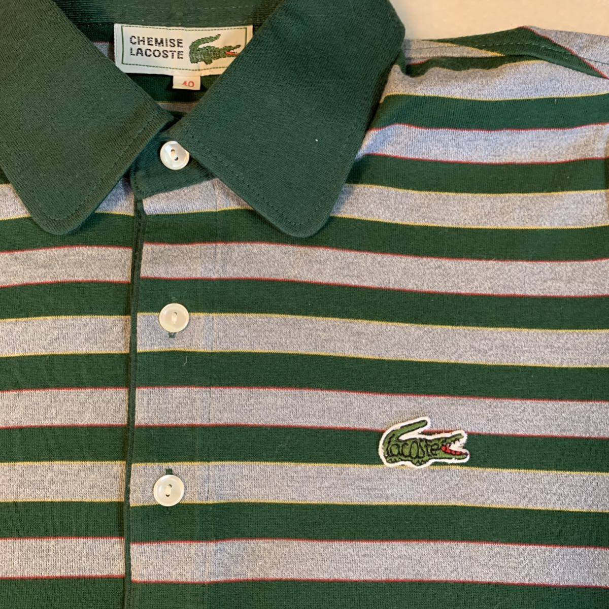 シュミーズ ラコステ CHEMISE LACOSTE ボーダーポロシャツ|PayPayフリマ