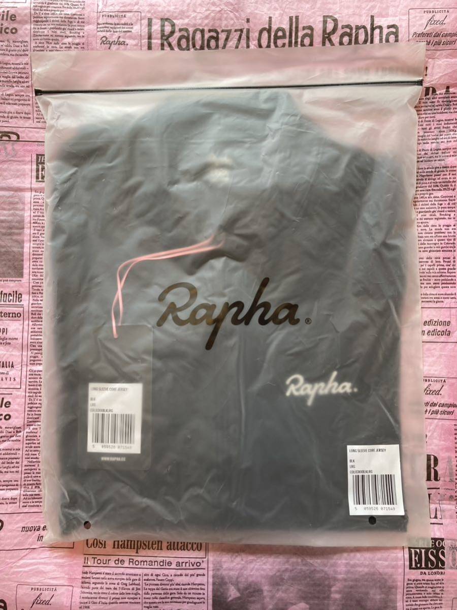 ★新品★Rapha メンズ コアロングスリーブジャージ Lサイズ ブラック ラファ サイクリングジャージ 長袖 サイクルジャージ Black