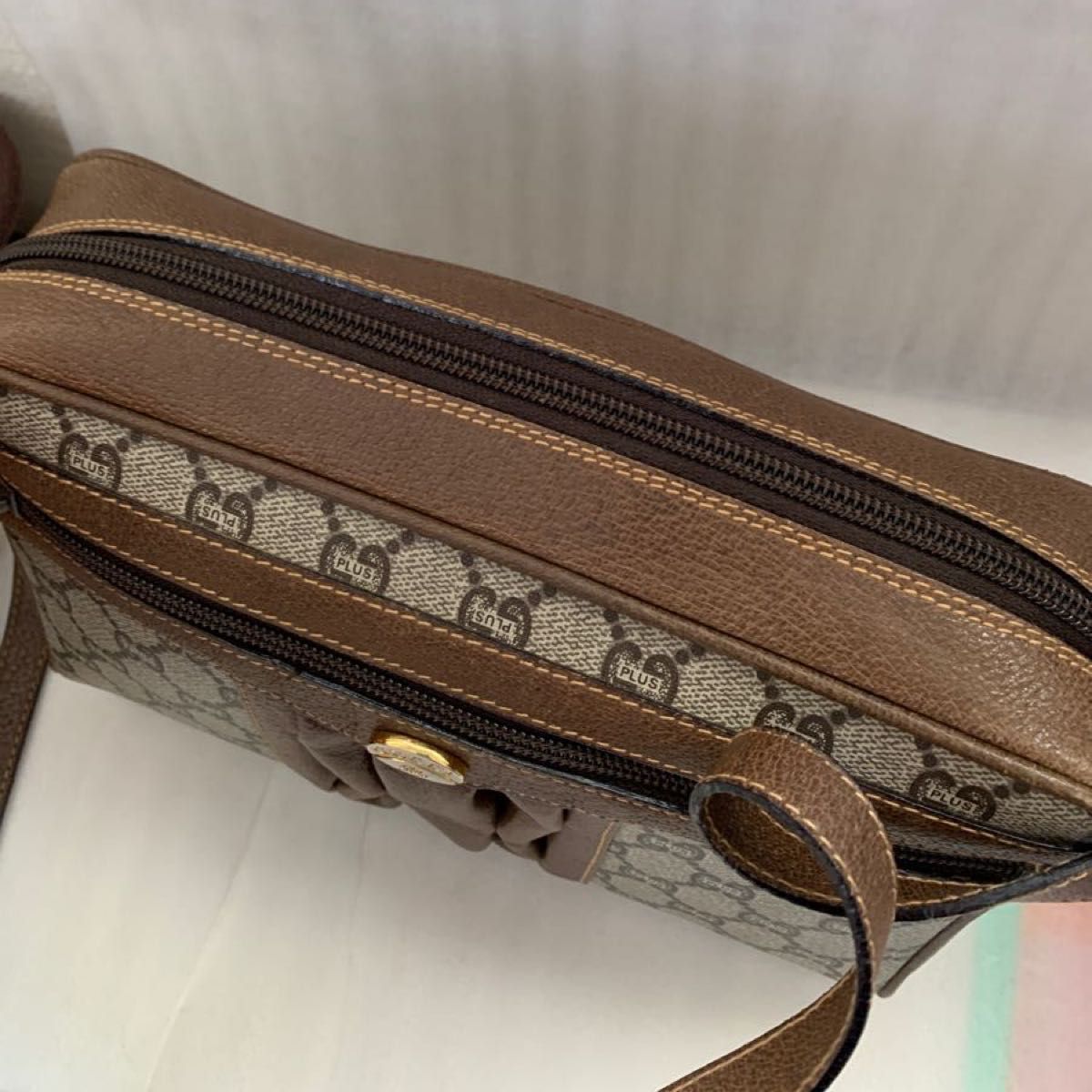 GUCCI オールドグッチプラスGG柄ショルダーバッグ|PayPayフリマ