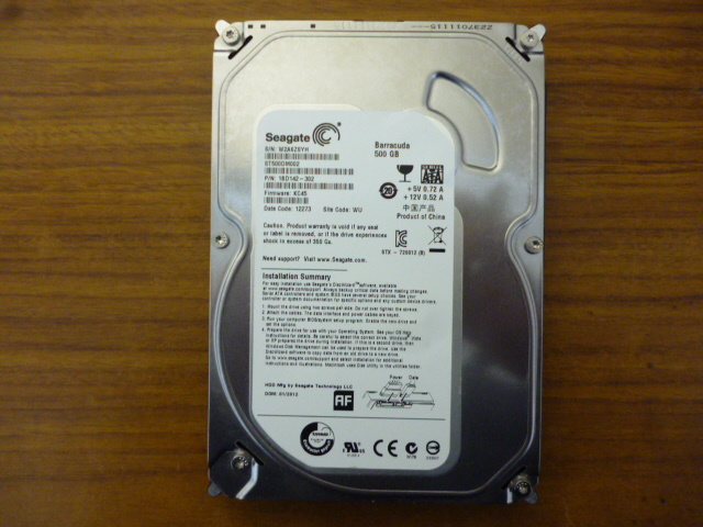 使用時間約7時間!! NEC VALUESTAR VN570/N PC-VN570NS 取り外しHDD 工場出荷状態Win8.1リカバリ済 Seagate ST500DM002 SATA600 500GB_画像3