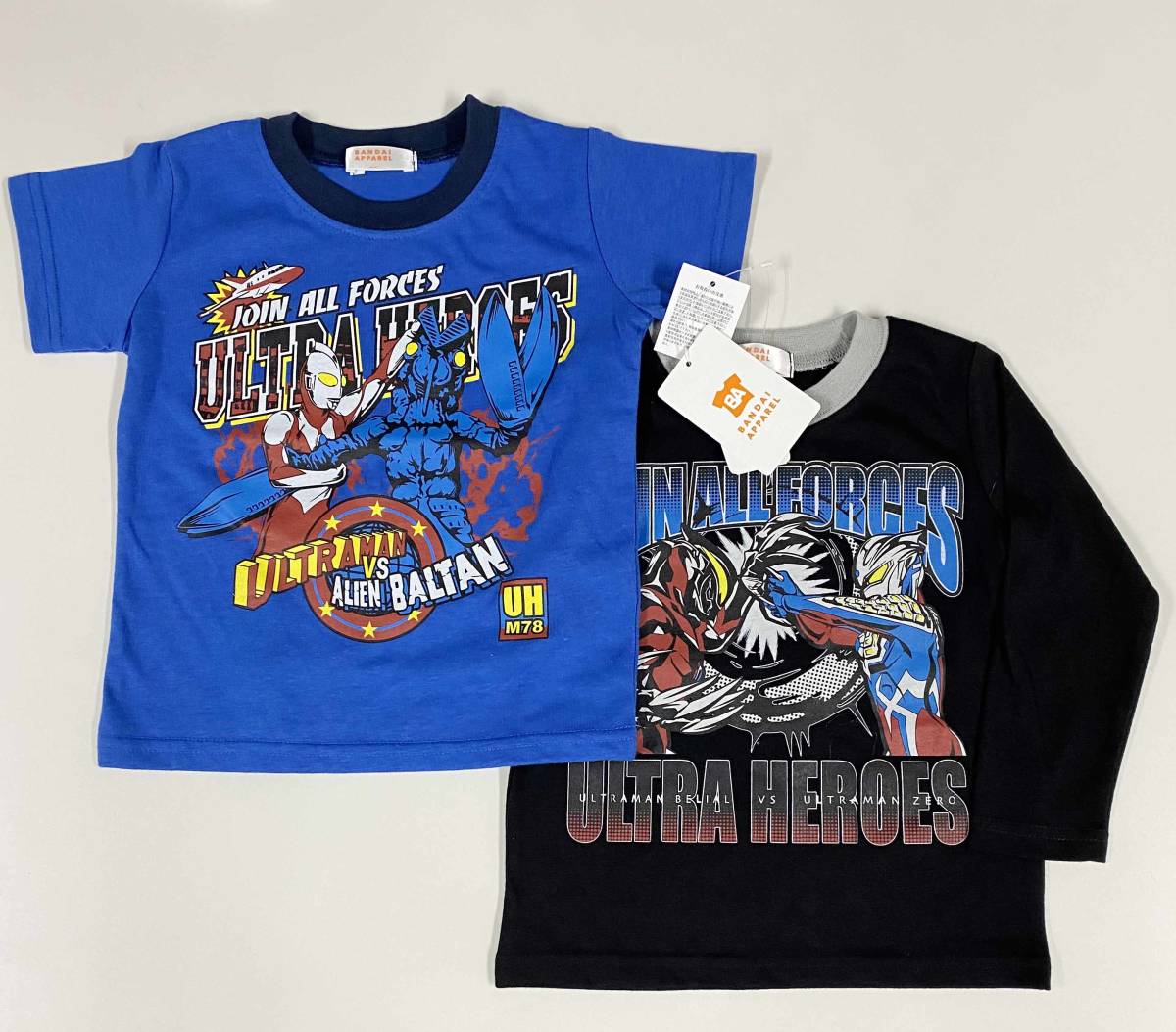  new goods 2 pieces set 95 * Ultraman Kids T-shirt long sleeve short sleeves hero z Bandai Ultraman ze lobelia ru Baltan Seijin boys 