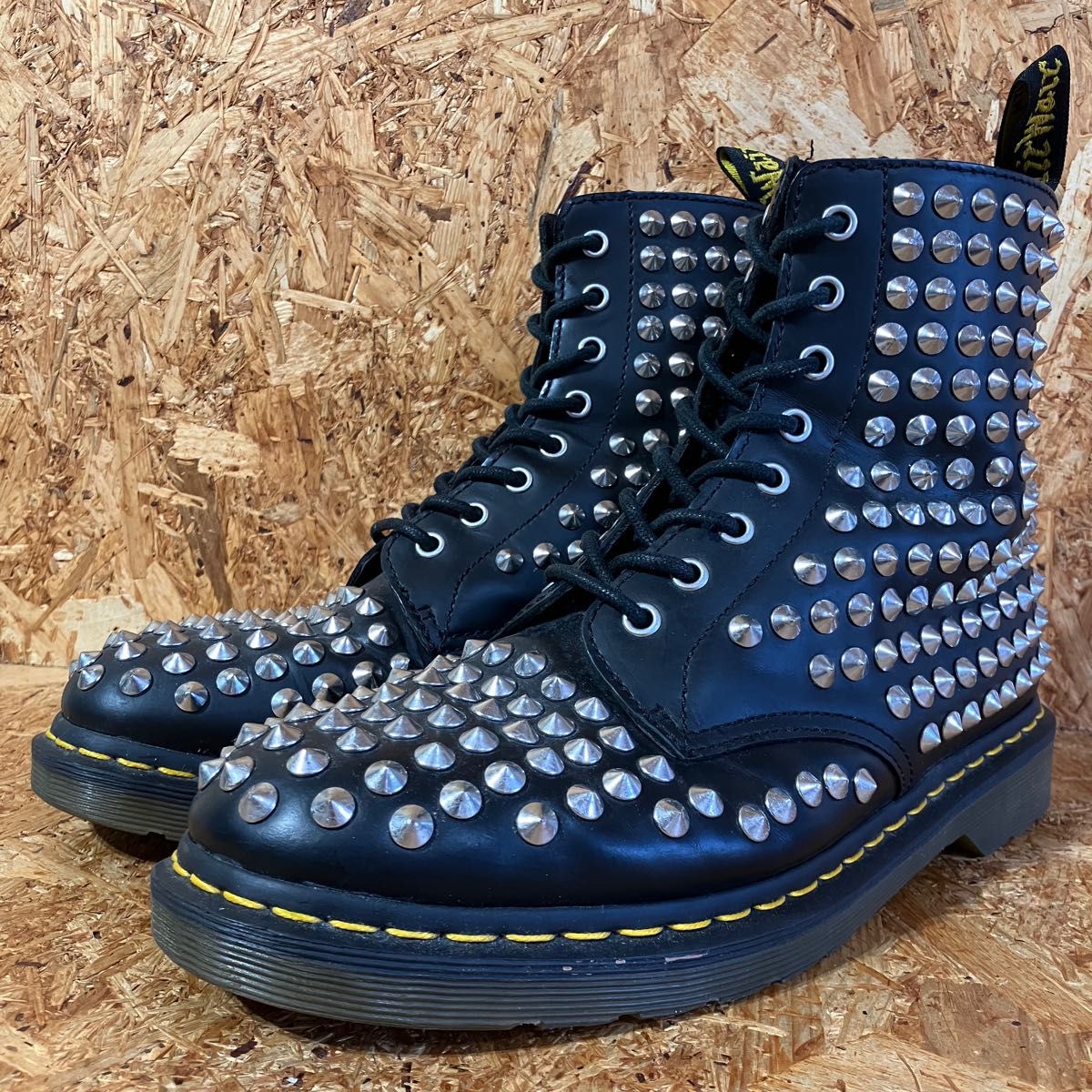 Dr. Martens SPIKE レザー スタッズ ブーツ UK10 ドクター マーチン8ホール ハイカット ブーツ