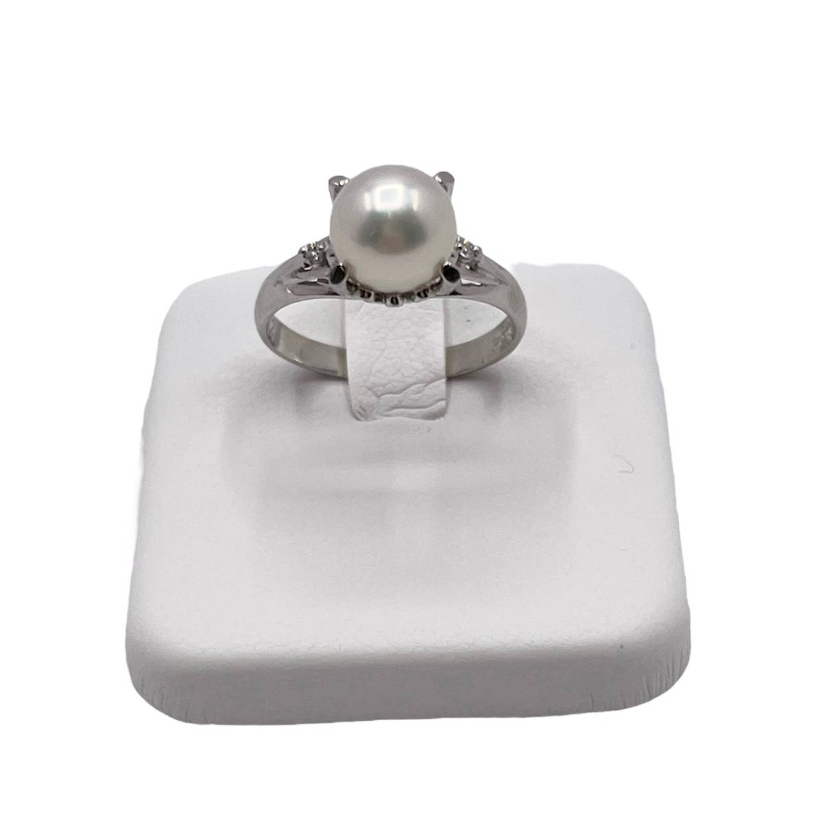 経典 プラチナ パール ダイヤモンド リング Pt900 D0.02ct 3.9g 約12号 パール6.8mm 指輪 レディース アクセサリー 【中古】 その他
