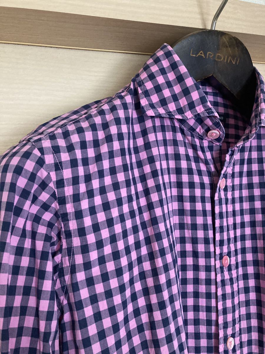 【美品】TOMORROWLAND/トゥモローランド GIZA88コットン生地使用 カッタウェイカラードレスシャツS 1.8万円位の画像7