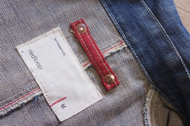 J142　即決　Levi's redloop リーバイス レッドループ　ダメージ加工　デニム サックコート　カバーオール　M_画像4