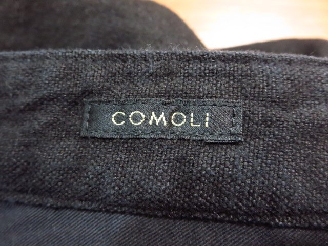 COMOLI コモリ カナパ ベルテッド ショーツ 黒 1 定価39600円 パンツ