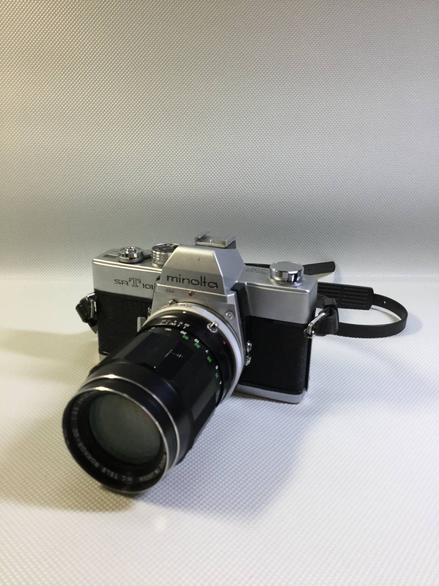 S910☆minolta ミノルタ SRT 101 カメラ 一眼レフ フィルムカメラ レンズ/ROKKOR-QD/f=135mm/1:3.5_画像1