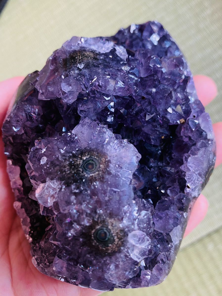 アメジスト クラスター 紫水晶 原石 瑪瑙母岩 高品質 紫水晶カッサ