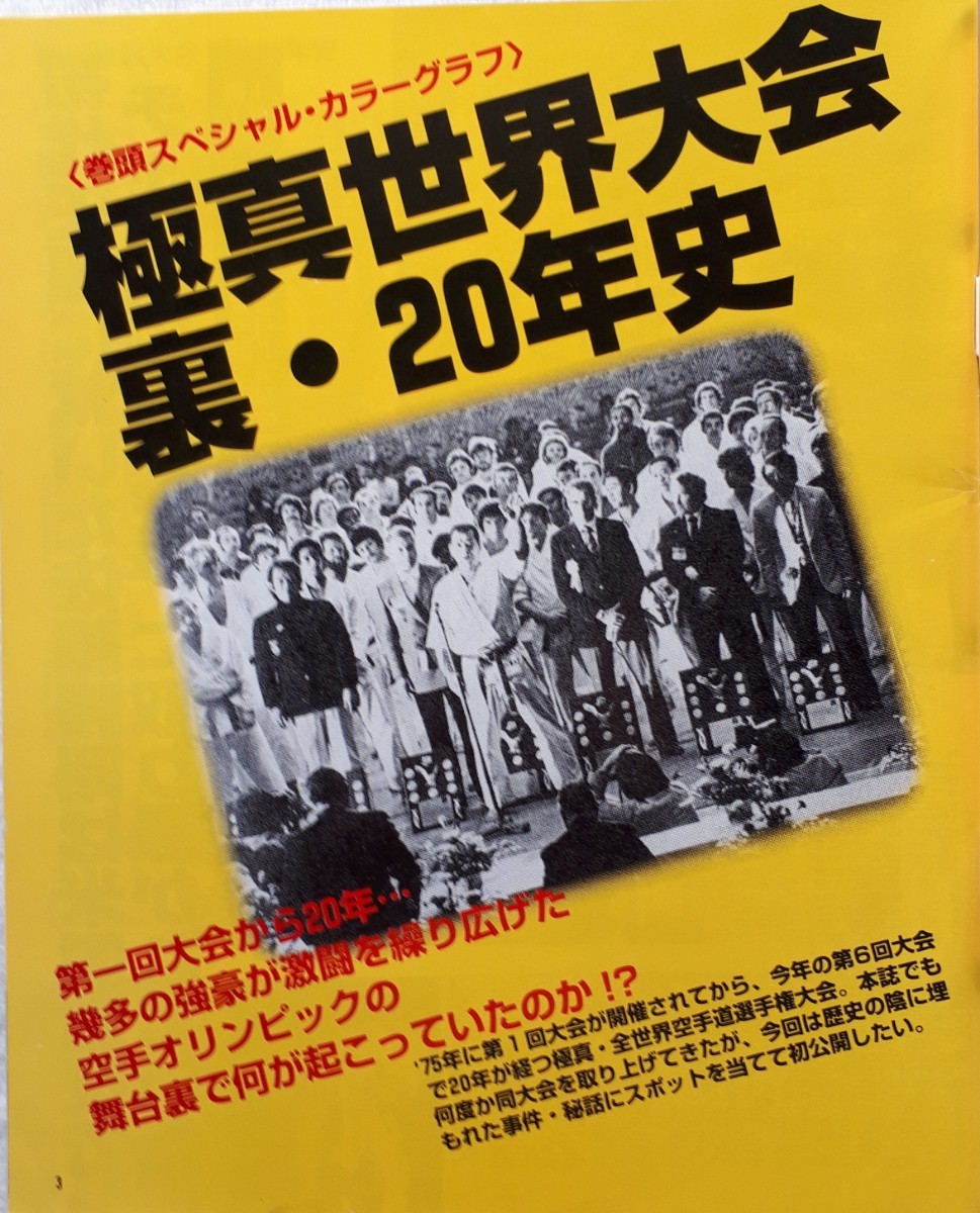 (株)日本スポーツ出版社　ゴング格闘技「極真世界大会裏20年史」1995年11月23日発行_画像2