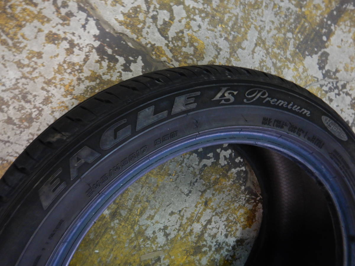 ★GOODYEAR EAGLE LS Premium★245/45R17 95W 残り溝:8部山以上(7mm以上) シワ、傷、汚れあり 2018年 2本 MADE IN JAPAN_画像5