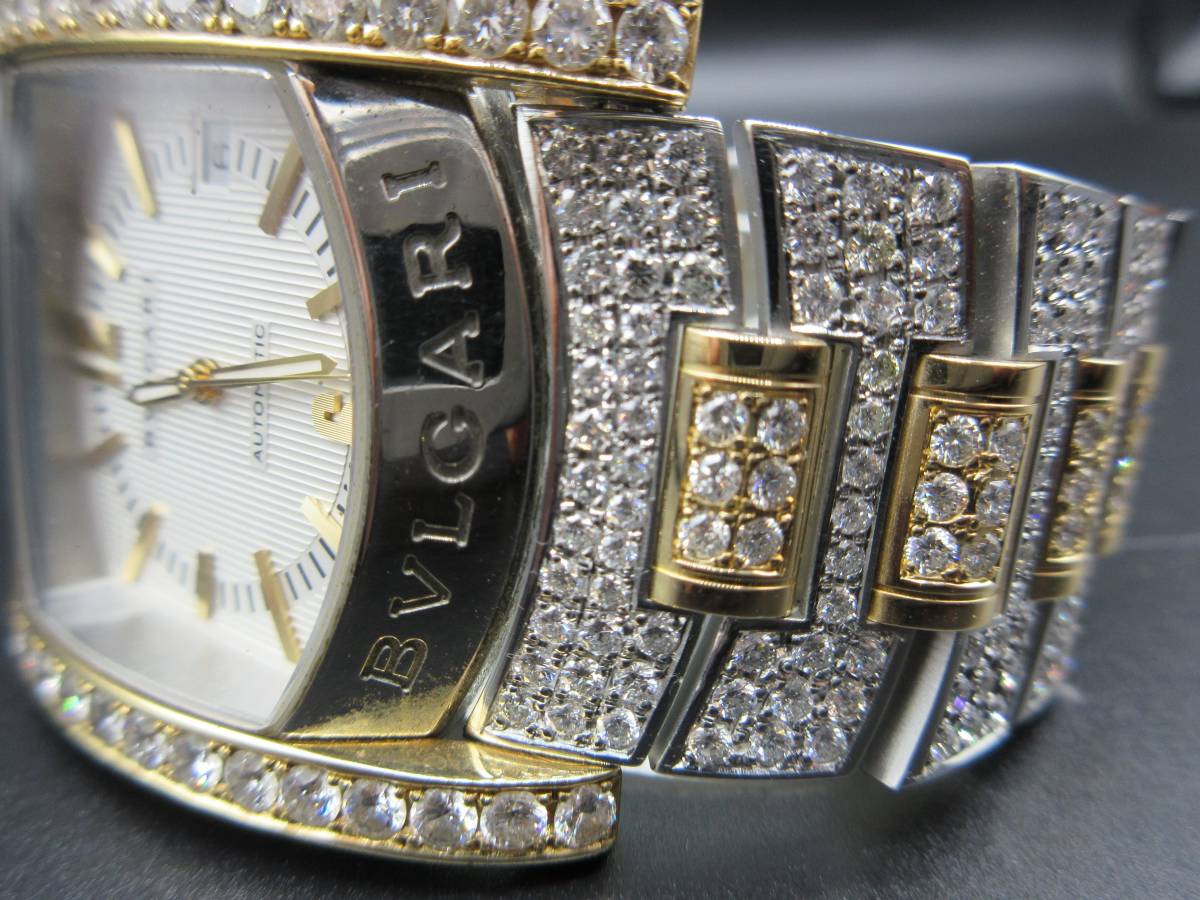 1 BVLGARY BVLGARIa show ma self-winding watch 48mm case side belt after diamond processing does custom AA48SCH P48GCH 48BGLDCHkorutes