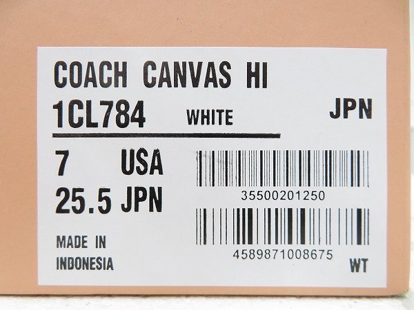 2S6850/未使用品 CONVERSE ADDICT COACH CANVAS HI 1CL784 コンバースアディクト コーチキャンバスハイ スニーカー 25.5cmの画像7