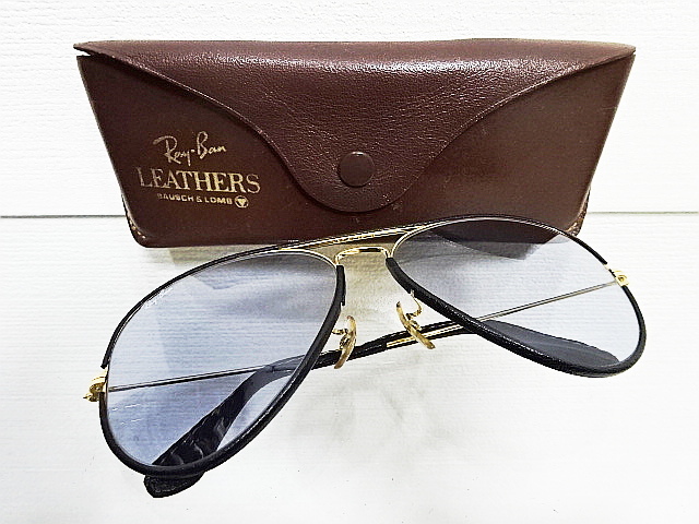 ヤフオク! - 入手困難 希少 極美品 B&L 調光ブルー 革巻 レイバン...