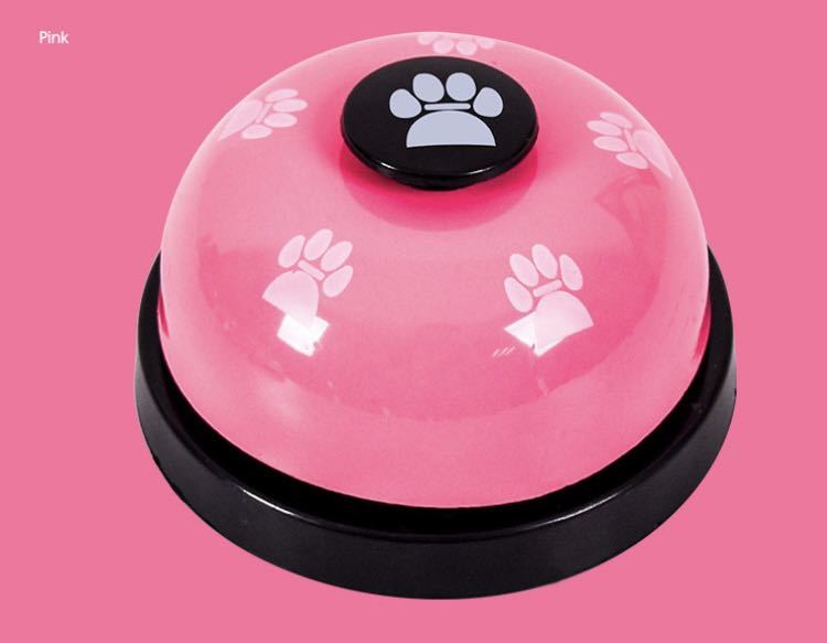 コールベル トレーニングベル 犬 猫 ペット おもちゃ しつけ 訓練 白 黒 呼び鈴 卓上ベル 肉球 チャイム 合図 カウンターベル ピンクの画像4