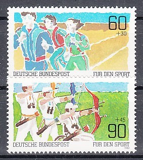 西ドイツ 1982年未使用NH スポーツ/障がい者スポーツ#1127-1128_画像1