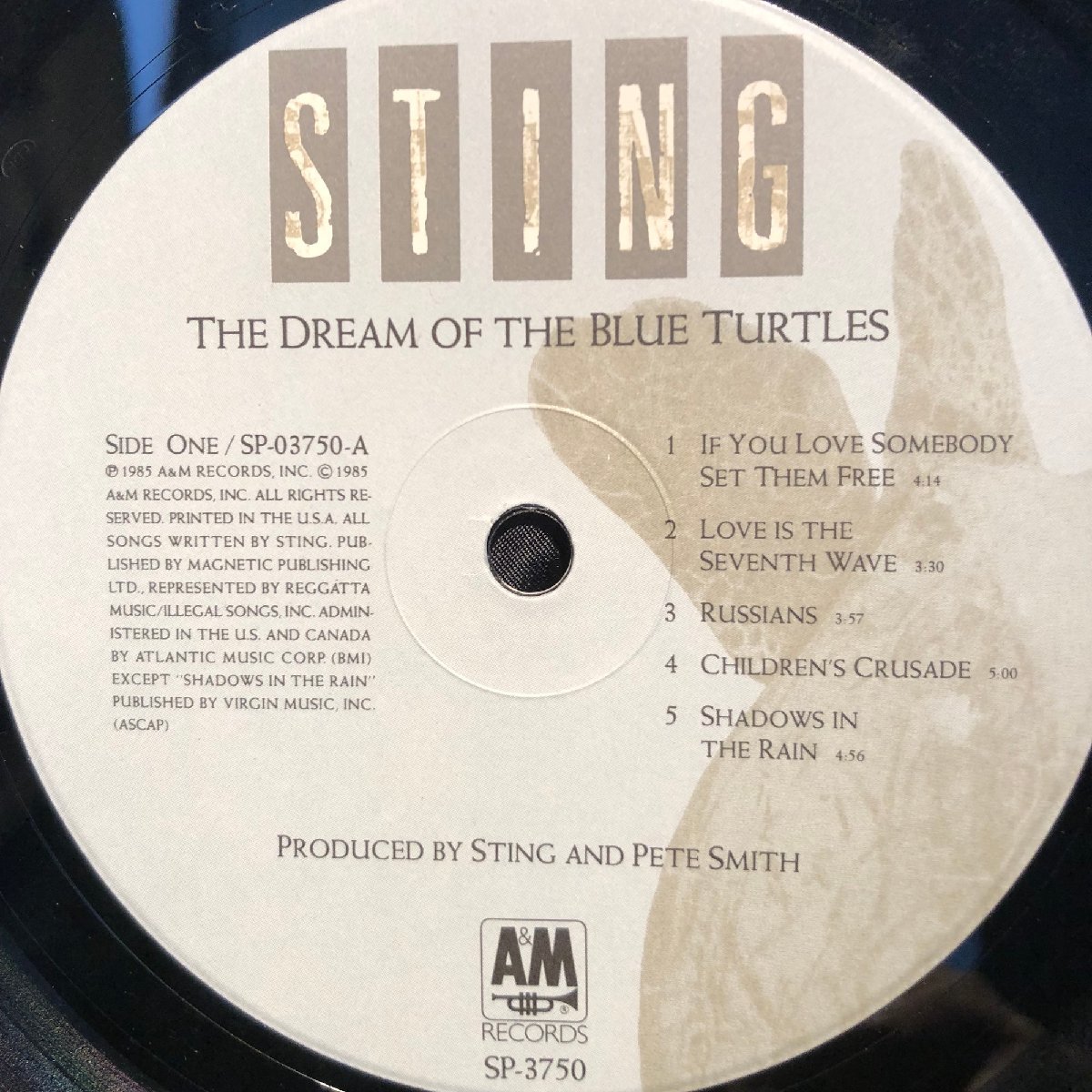 Sting / The Dream Of The Blue Turtles LP A&M Records_画像3