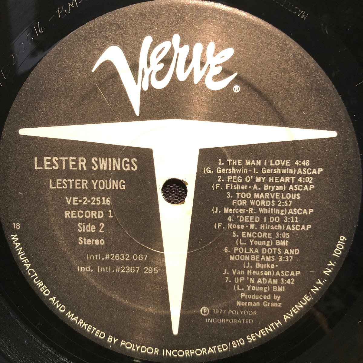 Lester Young / Lester Swings 2LP Verve Records_画像5
