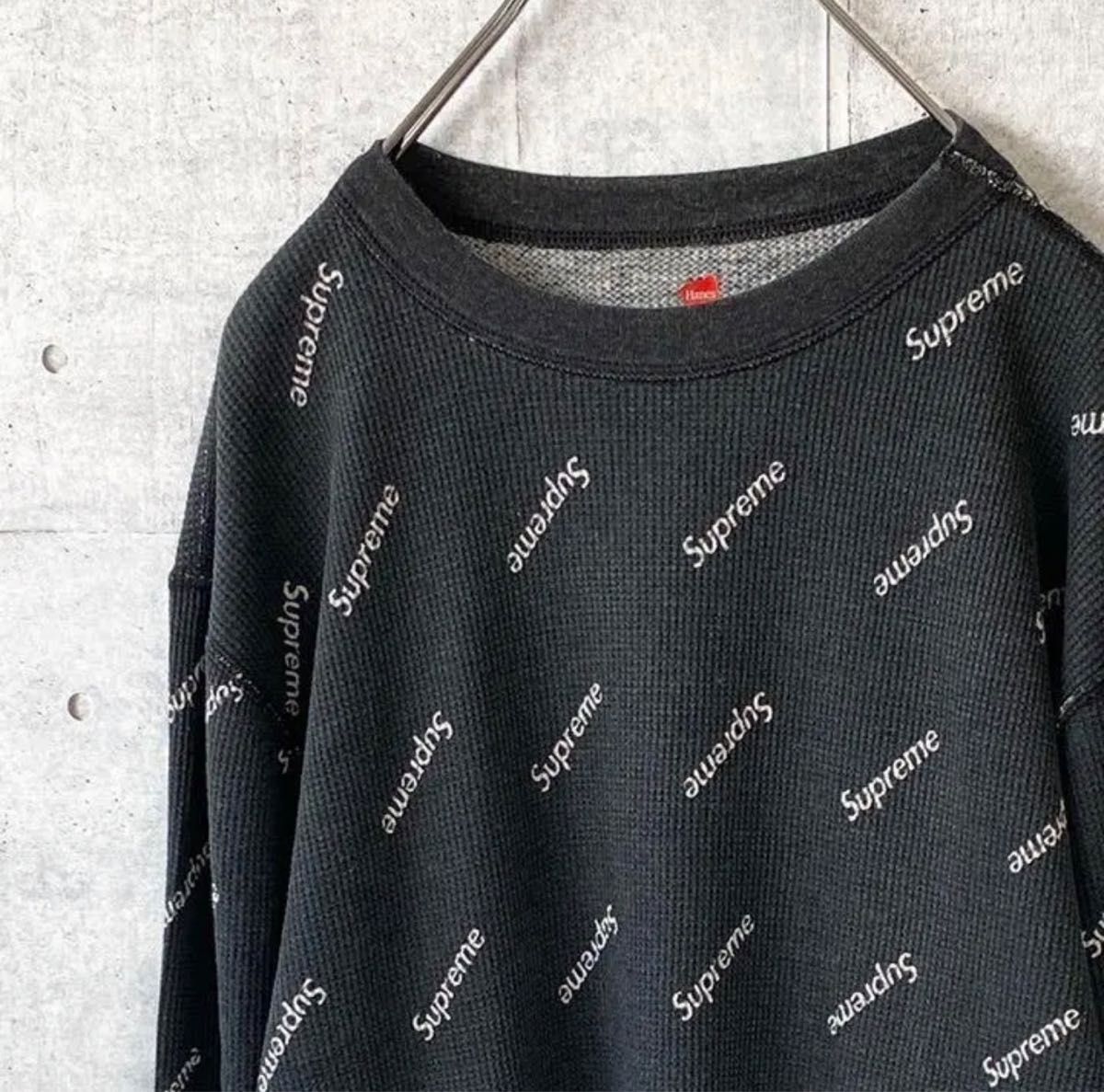 SUPREME HANES シュプリーム ヘインズ サーマル ロンT 総柄 M - Tシャツ