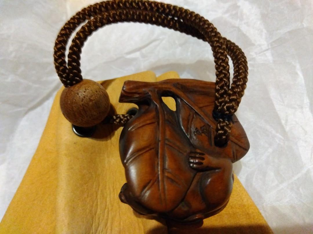 [ олень кожа ] сумка (.... netsuke ) / тканевая сумка . порез пакет дым . inserting хаки охра 