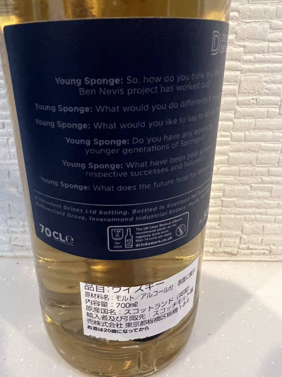 ウイスキースポンジ ベンネヴィス1996 25年 Whisky Sponge BEN NEVIS