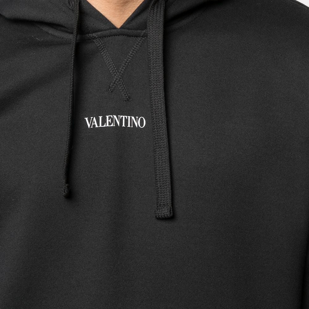 送料無料 4 VALENTINO ヴァレンティノ VV3MF14F73C 0NI ブラック ロゴプリント パーカー フーディー size L - 5