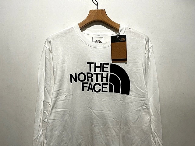 送料￥360 新品 正規品 USA限定 日本未発売 The North Face ノースフェイス ハーフドームロゴ ロンT 長袖Tシャツ WHITE US-M_画像1