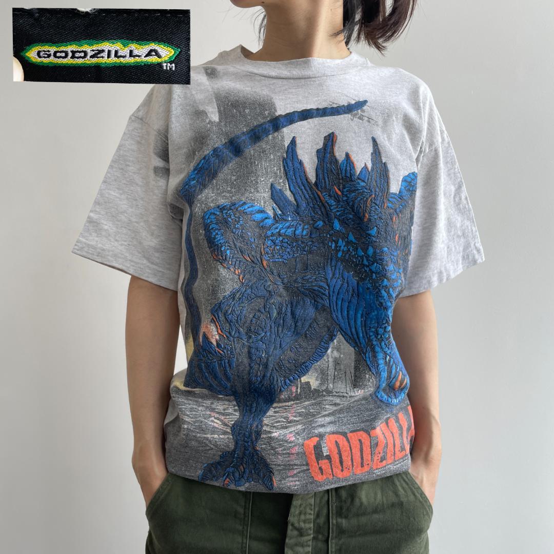 GF7 Tシャツ 映画 ハリウッド ムービーT ゴジラ GODZILLA エンボス加工 オフィシャル ヴィンテージ