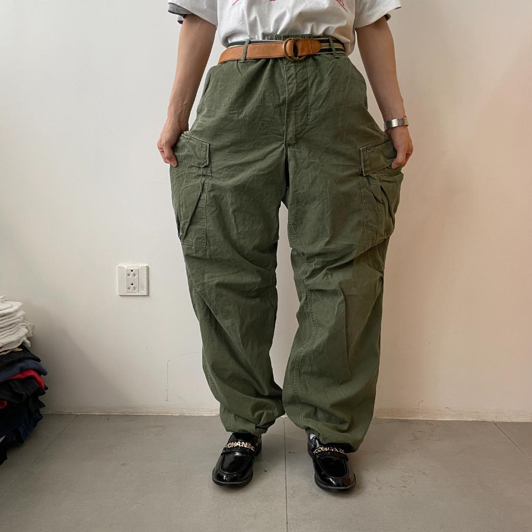 [214] genuine article real goods America army US ARMY Jean grufa tea g pants M size Baker pants lip Stop po pudding 