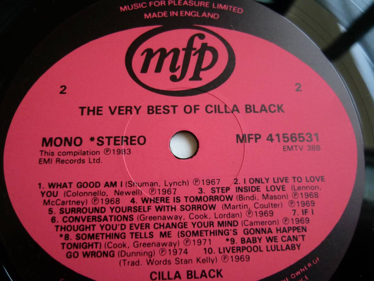 Cilla Black『The Very Best Of』LP Soft Rock ソフトロックの画像4