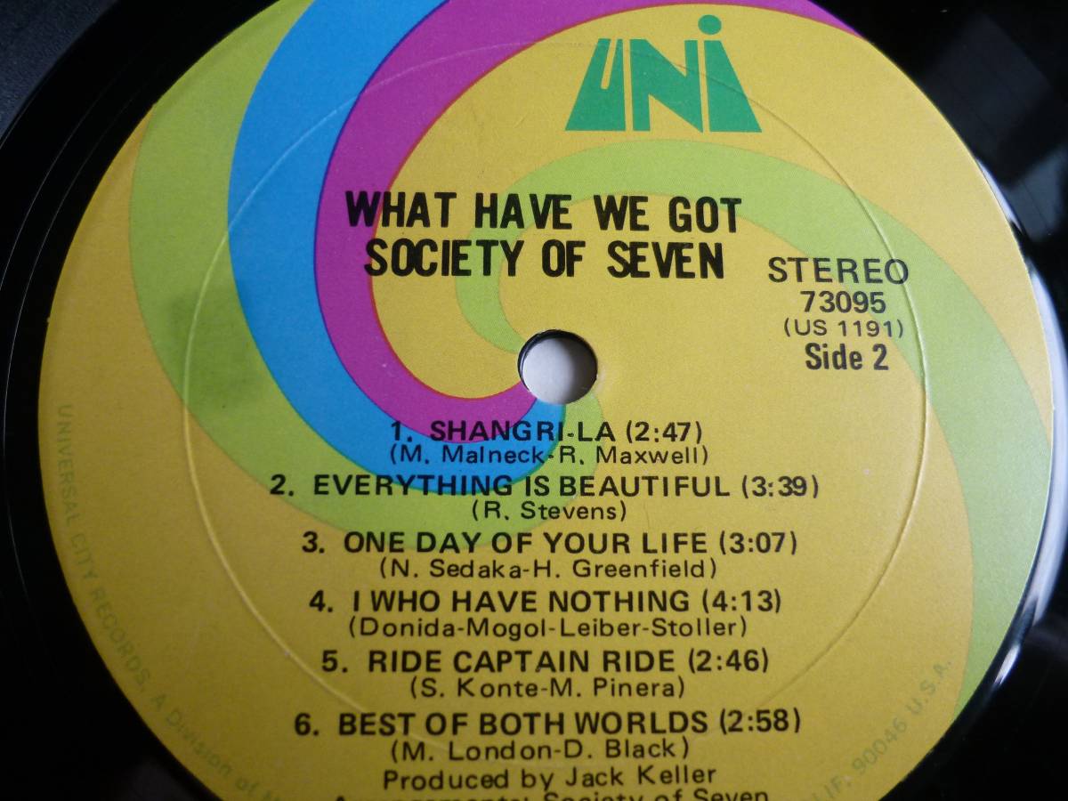 Society Of Seven『Open Up And Live!!』LP Hawaii Soft Rock ソフトロック_画像4