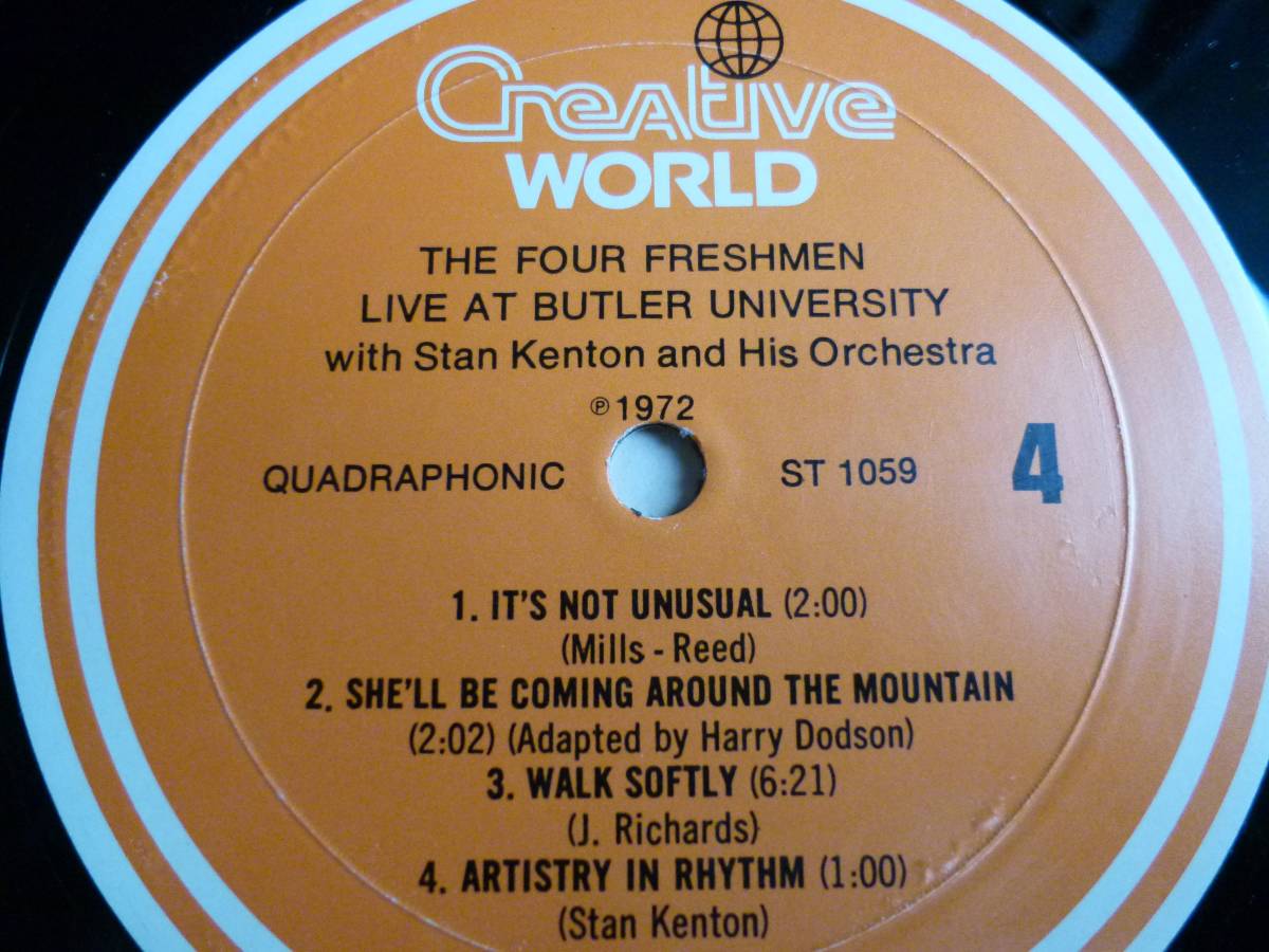 The Four Freshmen With Stan Kenton And His Orchestra『Live At Butler University』2xLPの画像7