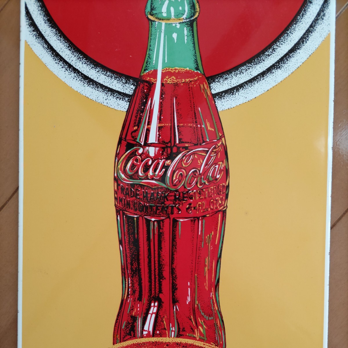 ヴィンテージ Coca-Cola コカ・コーラ Tasty together! サインプレート 38.5cmx18cm メタル656g ヘビーウエイト Ande Rooney社製